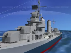 Gleaves Class Destroyer USS Gleaves DD423 3D model