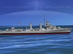 Gleaves Class Destroyer USS Knight DD633 3D model