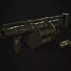 Grenade Launcher 40mm  Low-poly  3D model