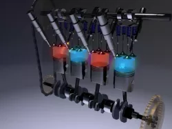 Internal-combustion engine Engine Inline Four-Cylinder 3D model