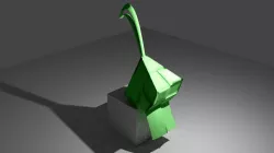 Ketupat Packed Rice Low-poly  3D model