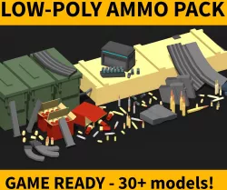 Low-Poly Ammo Pack Low-poly  3D model