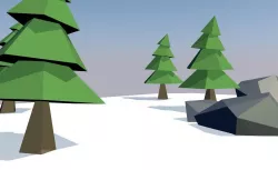 Low polygon tree 3D model