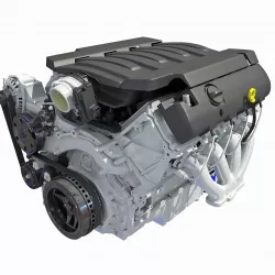 Lowpoly V8 Engine Low Poly 3D model