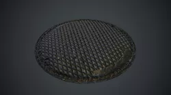 Manhole Low-poly  3D model