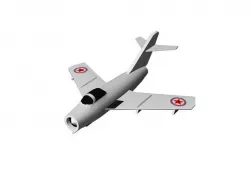 MiG-15 DPR Korea  Low-poly  3D model