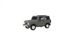 Mini Jeep Low-poly  3D model
