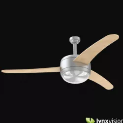 Modern Ceiling Fan with Wooden Blades 3D model