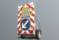 Moveable Barrier Big Version Low-poly  3D model
