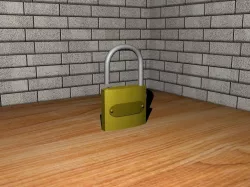 Normal Size Padlock Low-poly  3D model