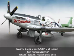 North American P-51D Mustang - The Enchantress 3D model
