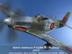 North American P-51K Mustang MK IV - RAF 3D model