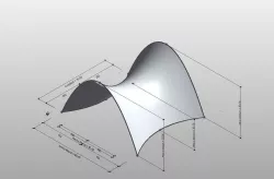 Parametric cover  Cubierta parametrica  3D model