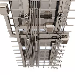 Pipes industrial ceiling 3D model
