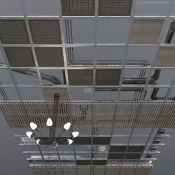 Pipes industrial ceiling 3D model