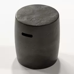 RH - CAST CERAMIC CYLINDER SIDE TABLE 3D model