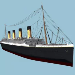 RMS Titanic White Star Liner ship 3D model