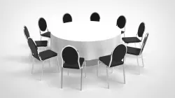 Round table set 3D model