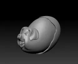 Sculpture of pig 3D model