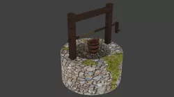 Simple Medieval Well Low-poly  3D model