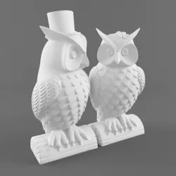 sitting Owl 3D model