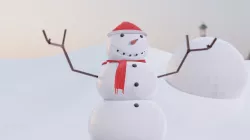 snow man model and snow 3D model