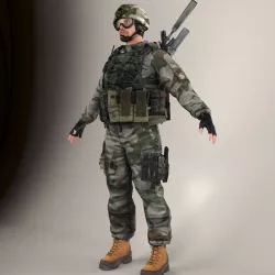 Soldier Lite V1 NR 3D model