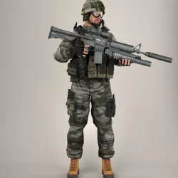 Soldier Lite V1 Rigged 3D model