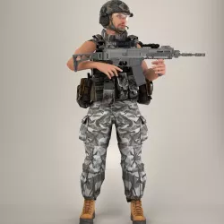 Soldier Lite V2 Rigged 3D model