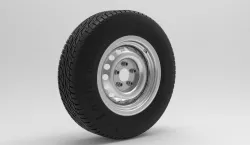 Standard steel wheel with tire