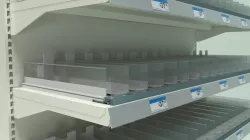 Supermarket Gondola with pusher system 3D model