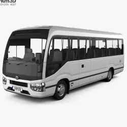 Toyota Coaster Deluxe Bus 2016 3D model