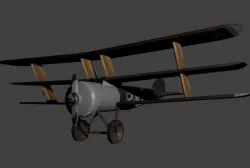 Triplane airplane Low-poly  3D model