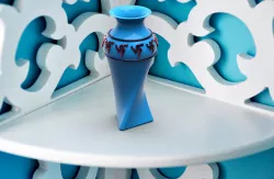 Vase with embossed prints