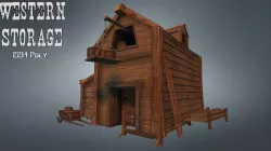 Western Storage Low-poly  3D model