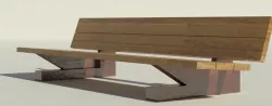 Wood Bench Banca Madera 