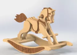 Wood Rocking Horse / Caballo Balancin de Madera