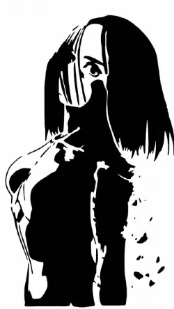 Alita battle angel stencil
