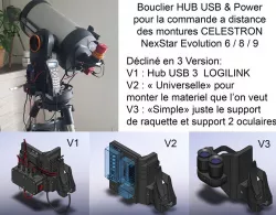 Bouclier HUB USB3 / Power pour NexStar Evolution 6 / 8 / 9