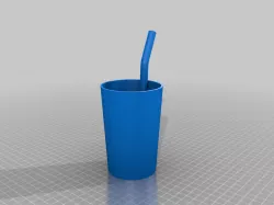 Cup with straw