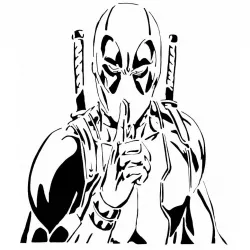 Deadpool stencil 12