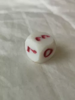 Dice with arabic numbers
