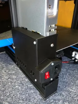 Ender 3 Pro PSU Cover (with space for relay & buck converter)