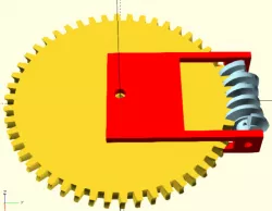 Globoid worm and gear combi 2.0 OpenSCAD