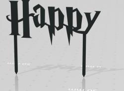 STL file Harry Potter, cake, Topper, happy Birthay, Happy Birthday, Feliz  Cumple 🍰・3D printer design to download・Cults