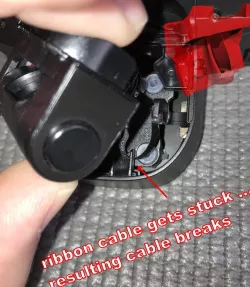 Hubsan Zino - ribbon cable of gimbal and camera protection