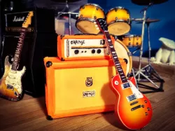 Orange Amp And Cabinet Miniature