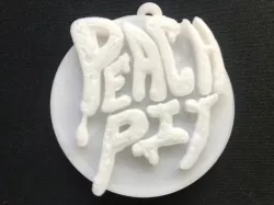 Peach Pit Band Keychain