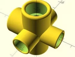 Pipe connector (1 to 6 pipes) highly customizable