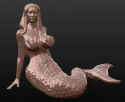 Sitting Mermaid with Shell Bra